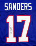 Emmanuel Sanders Autographed Blue College Style Jersey- JSA W Auth *1