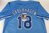 Bret Saberhagen Signed Kansas City Royal Jersey (JSA COA) 2xCy Young Awrd Winner