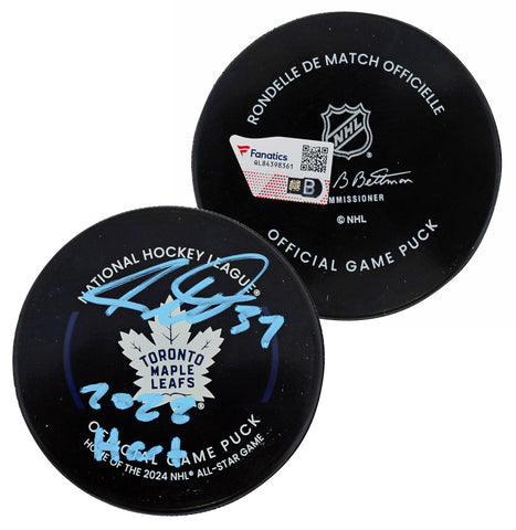 Maple Leafs Auston Matthews "2022 Hart" Signed Official Game Puck Fanatics