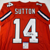 Autographed/Signed Courtland Sutton Denver Retro Orange Jersey PSA/DNA COA