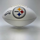 Autographed/Signed George Pickens Steelers Full Size White Panel Logo JSA Holo