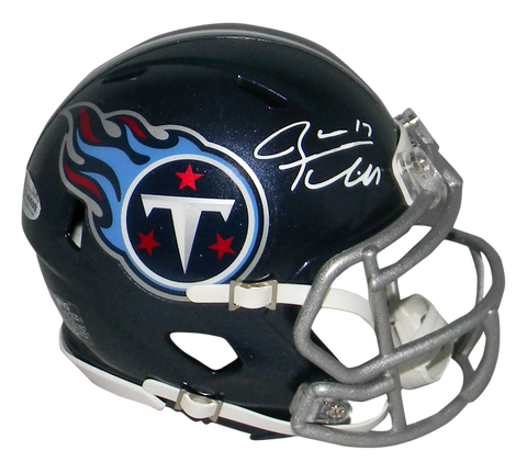 RYAN TANNEHILL AUTOGRAPHED TENNESSEE TITANS SPEED MINI HELMET BECKETT