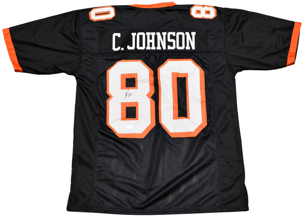 CHAD JOHNSON SIGNED OREGON STATE BEAVERS #80 BLACK JERSEY BECKETT