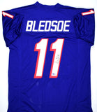 Drew Bledsoe Autographed Blue Pro Style Jersey - Beckett W Hologram *Black