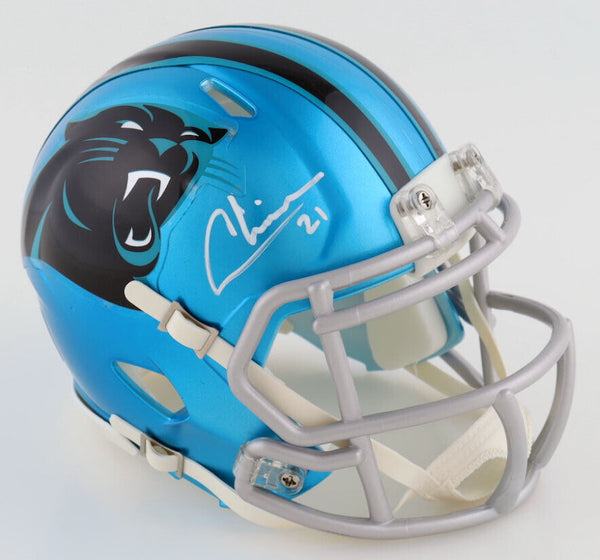 JEREMY CHINN AUTOGRAPHED CAROLINA PANTHERS FLASH SPEED MINI HELMET BECKETT