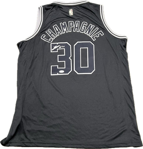 Julian Champagnie Signed Jersey JSA San Antonio Spurs Autographed