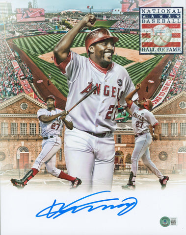 Angels Vladimir Guerrero Sr. Signed 11x14 Custom Art Collage Photo BAS Witnessed