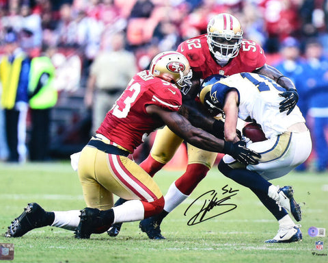 Patrick Willis Autographed San Francisco 49ers Tackle 16x20 Photo-Beckett W Holo