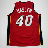 Autographed/Signed Udonis Haslem Miami Red Basketball Jersey Beckett BAS COA