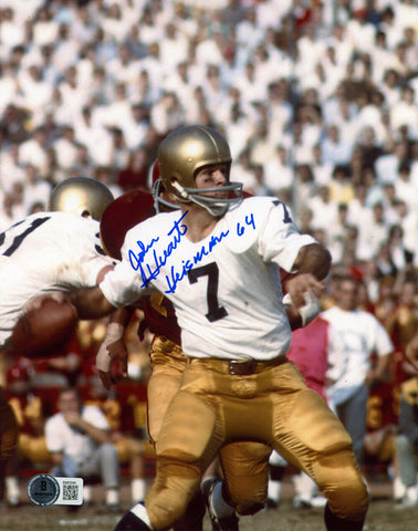 John Huarte Signed Notre Dame Fighting Irish 8x10 Photo Heisman BAS 47221