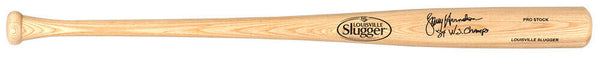 Larry Herndon Signed Louisville Slugger Pro Stock Blonde Bat w/84 WSC - (SS COA)