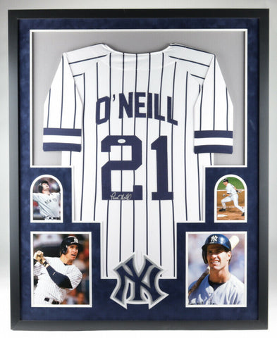 Paul O'Neill Signed Yankees 35x43 Framed Jersey (JSA COA) New York All Star O.F.