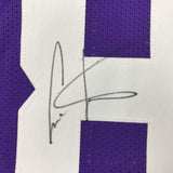 Autographed/Signed Cris Carter Minnesota Purple Football Jersey JSA COA