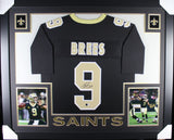 DREW BREES (Saints black SKYLINE) Signed Autographed Framed Jersey Beckett