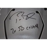 Tom Brady Autographed New England Patriots SpeedFlex Helmet Insc Fanatics 46982