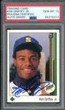 Ken Griffey Jr PSA 10 AUTO Rookie 1989 Upper Deck #1 RC On Card GEM MINT AUTO