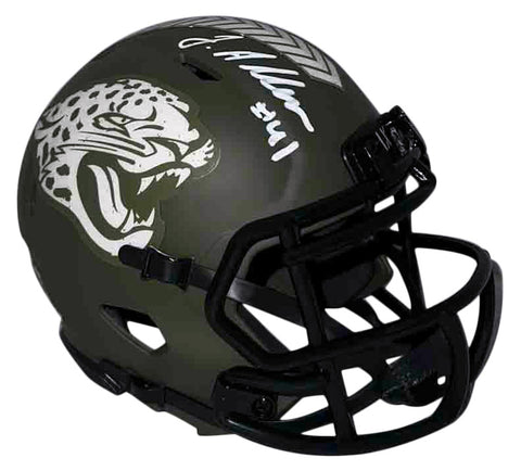 JOSH ALLEN SIGNED JACKSONVILLE JAGUARS SALUTE TO SERVICE MINI HELMET JSA