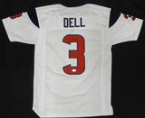 Houston Texans Tank Dell Autographed Signed White Jersey Beckett BAS QR #M26598