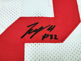 OHIO STATE TREVEYON HENDERSON AUTOGRAPHED SIGNED WHITE JERSEY BECKETT QR 206000