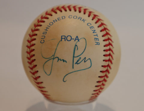 Jim Perry Autographed Official American Leauge Baseball JSA COA