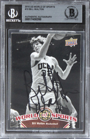 UCLA Bill Walton Authentic Signed 2010 UD World Of Sports #10 Card BAS Slabbed