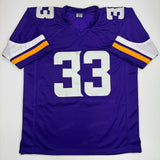 Autographed/Signed Aaron Jones Minnesota Purple Football Jersey Beckett BAS COA