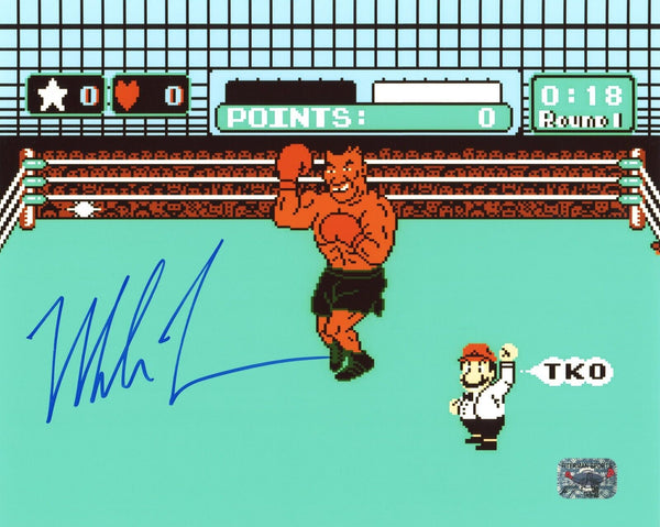 Mike Tyson Boxer Signed NES Punch-Out 8x10 Photo Fiterman Sports