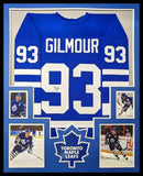 FRAMED TORONTO MAPLE LEAFS DOUG GILMOUR AUTOGRAPHED SIGNED JERSEY JSA COA