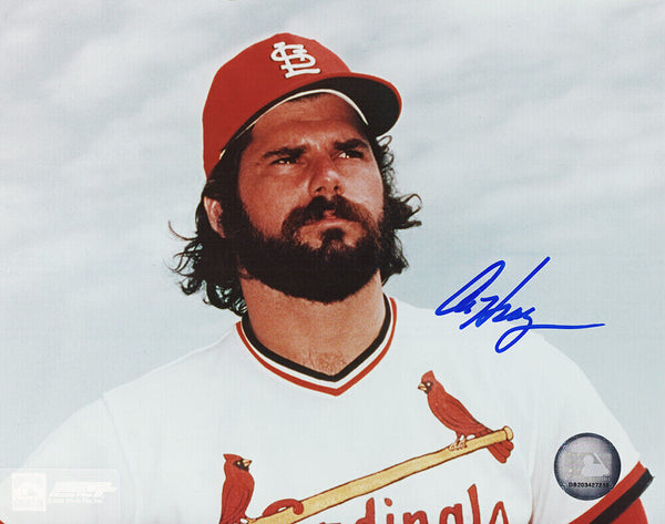 Al Hrabosky Signed Cardinals Close Up Pose 8x10 Photo - (SCHWARTZ COA)