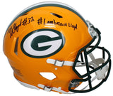 MarShawn Lloyd Autographed "#Lambeau Lloyd" Speed Helmet Beckett / GDL LE 1/32