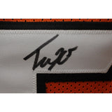 Tee Higgins Autographed/Signed Pro Style Orange XL Jersey Beckett 29500