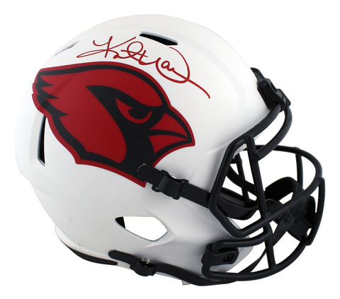 Cardinals Kurt Warner Signed Lunar Full Size Speed Rep Helmet BAS Witnessed