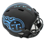 Chris Johnson Signed Tennessee Titans Speed Authentic Eclipse Helmet w- "CJ2K"