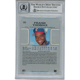 Frank Thomas Autographed/Signed 1990 Leaf HOF Slabbed Trading Card Beckett 48950