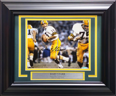 Bart Starr Autographed Framed 8x10 Photo Green Bay Packers TriStar Holo 7513402