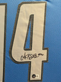 FRAMED DETROIT LIONS AMON-RA ST BROWN AUTOGRAPHED SIGNED JERSEY BECKETT HOLO