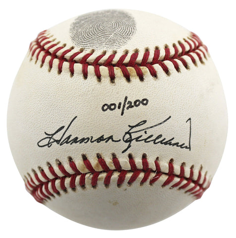 Twins Harmon Killebrew Signed Thumbprint Oal Baseball LE #1/200 BAS #BD23586