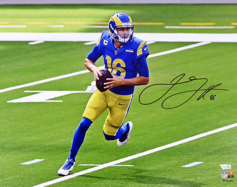 JARED GOFF AUTOGRAPHED 16X20 PHOTO LOS ANGELES RAMS FANATICS HOLO STOCK #194857