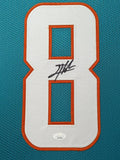 FRAMED MIAMI DOLPHINS JEVON HOLLAND AUTOGRAPHED SIGNED JERSEY JSA COA