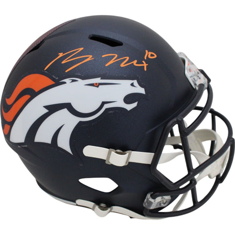 Bo Nix Autographed/Signed Denver Broncos F/S 2024 Speed Helmet Beckett 47534