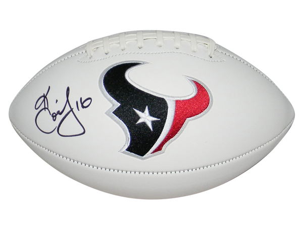 KEKE COUTEE AUTOGRAPHED SIGNED HOUSTON TEXANS WHTE LOGO FOOTBALL JSA