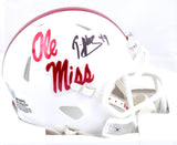 Patrick Willis Autographed Ole Miss White Speed Mini Helmet- Beckett W Hologram