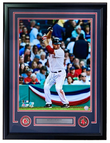 Kevin Youkilis Signed Framed 16x20 Boston Red Sox Photo BAS