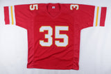 Christian Okoye Signed Kansas City Chiefs Jersey (PSA) Rushing Yards Ldr. 1989