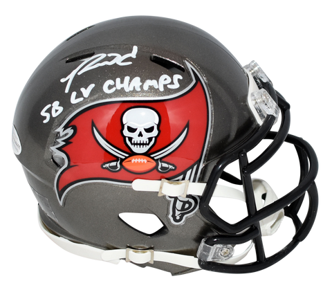 RONALD JONES II SIGNED TAMPA BAY BUCCANEERS SPEED MINI HELMET W/ SB LV CHAMPS