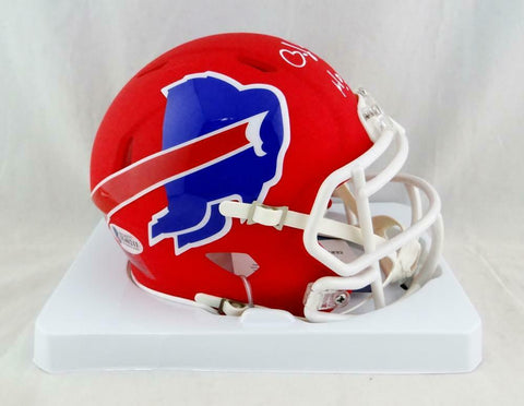 OJ Simpson Signed Buffalo Bills AMP Speed Mini Helmet w/HOF - Beckett Auth