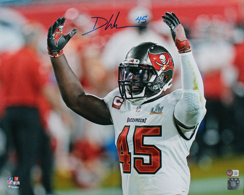 Buccaneers Devin White Authentic Signed 16x20 Super Bowl LV Photo BAS Witnessed