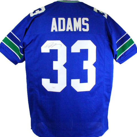 Jamal Adams Autographed Blue Pro Style Jersey- JSA Witnessed *L3