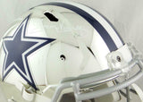 Tony Dorsett Signed Dallas Cowboys F/S Chrome Speed Helmet w/3 Insc- Beckett