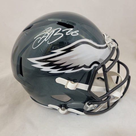 SAQUON BARKLEY SIGNED PHILADELPHIA EAGLES F/S SPEED REPLICA HELMET BECKETT QR